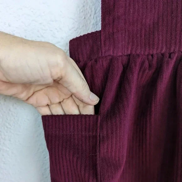 Wonder Nation ~ Baby Girl's Maroon Corduroy Jumper Size 18 months - Picture 3 of 10